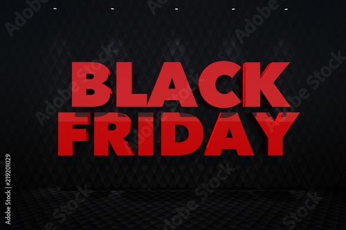 Red Black Friday Lettering