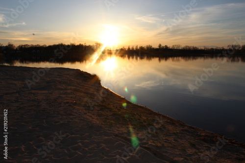 Plaża, woda,jezioro,spokojny ,pięknie 