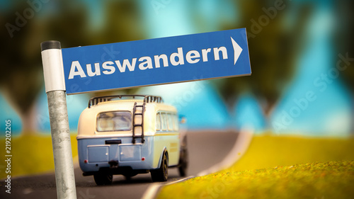 Schild 366 - Auswandern photo