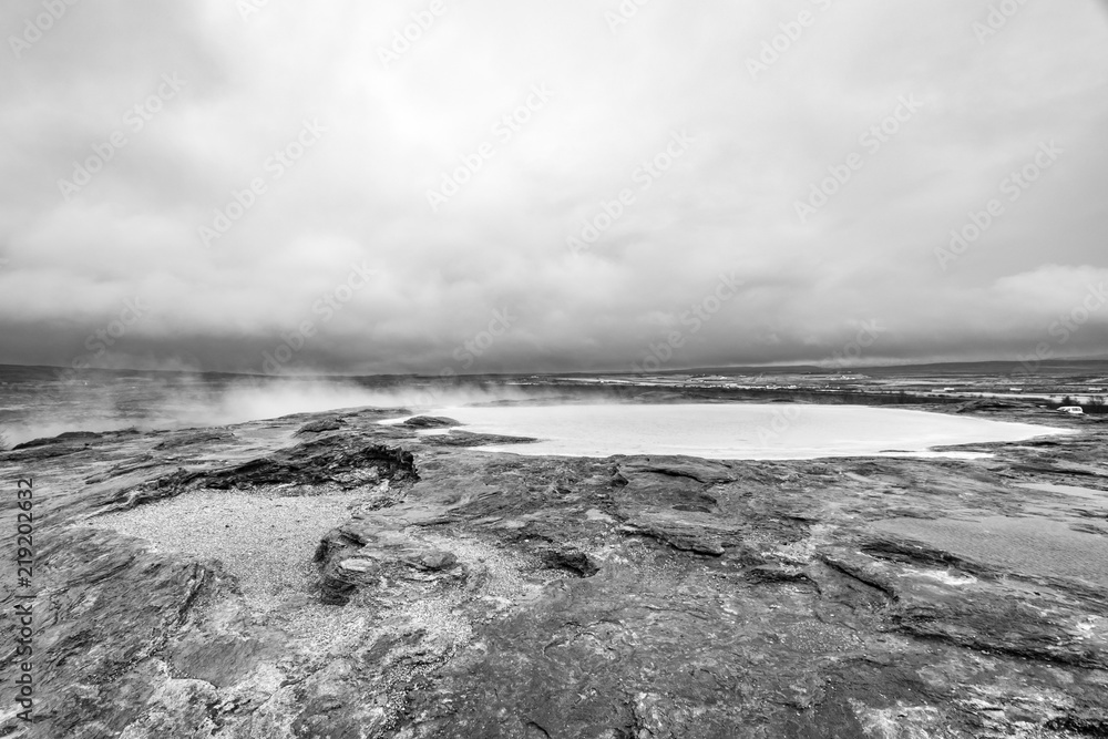 The geyser of Geysir in Iceland