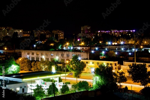 Odessa district at night, Ukraine
