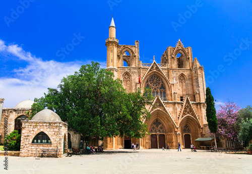 Landmarks of Cyprus -Lala Mustafa Pasha Mosque (St Nicholas Cathedral) in Famagusta photo