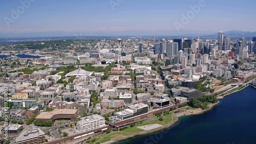 Wallpaper Mural Seattle Washington Aerial Travel Background on Sunny Day Torontodigital.ca