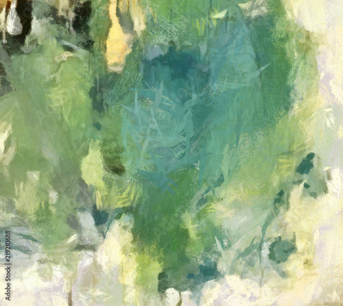 Detailed close up grunge abstract background. Dry brush strokes hand drawn oil textured paint on canvas texture. Creative simple pattern for graphic work, web design or wallpaper. Vintage style.