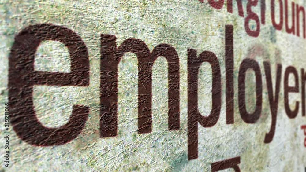 Employer text on grunge background Employer text on grunge background
