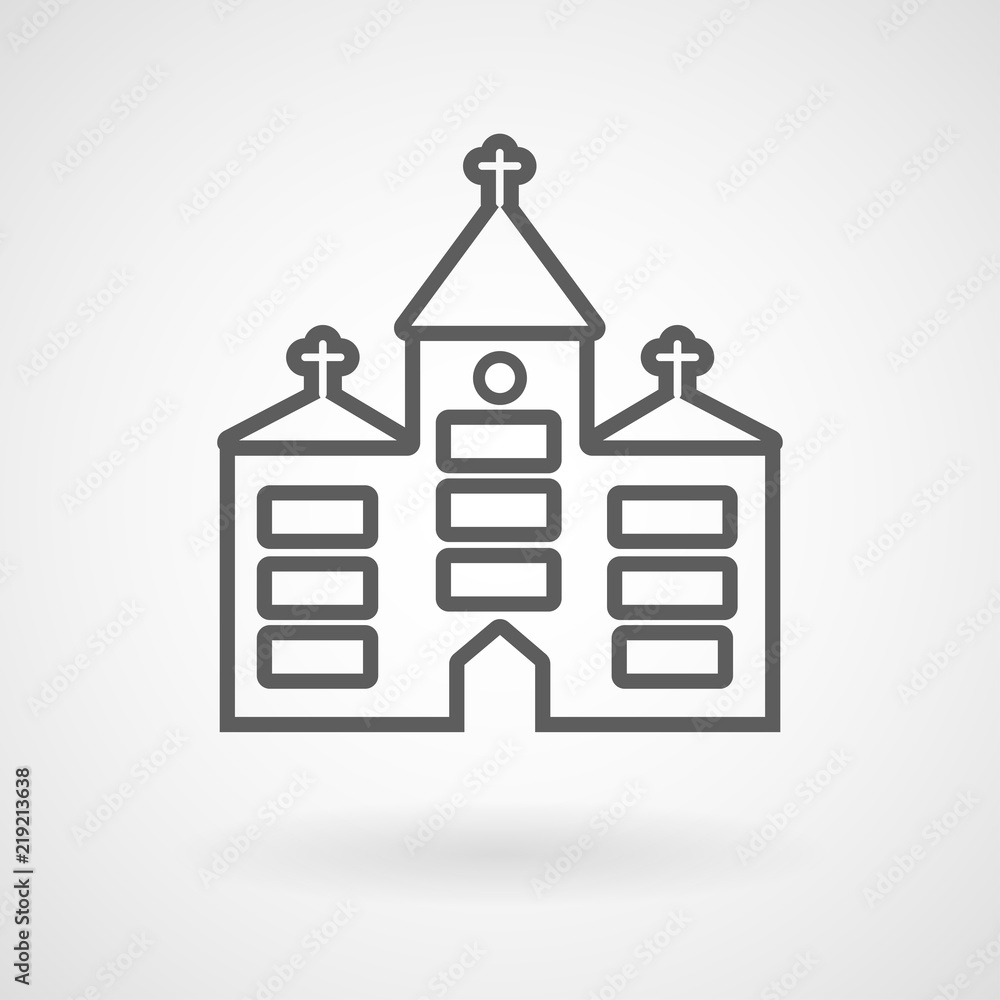 Church icon on white background, vector, illustration, eps file