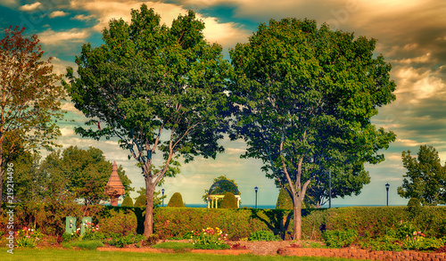 Leif Erickson Park and Rose Garden by Lake walk Canal Park