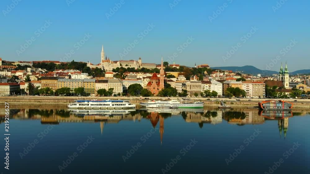 Budapest Buda bank Danube aerial 1 Budapest Buda bank Danube aerial 1