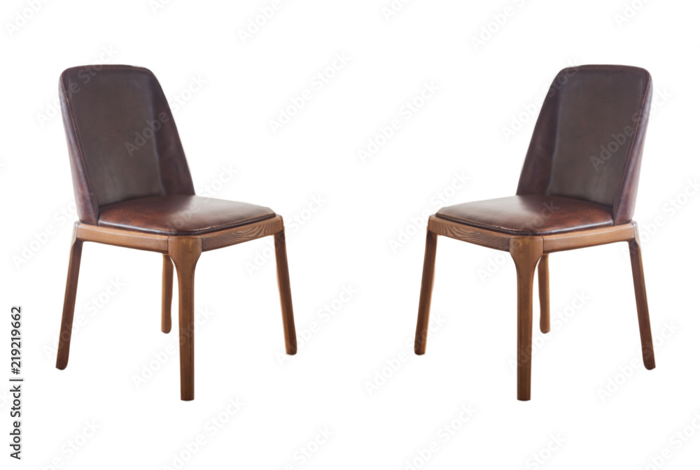 Fototapeta premium Brown classic chair isolated on white background