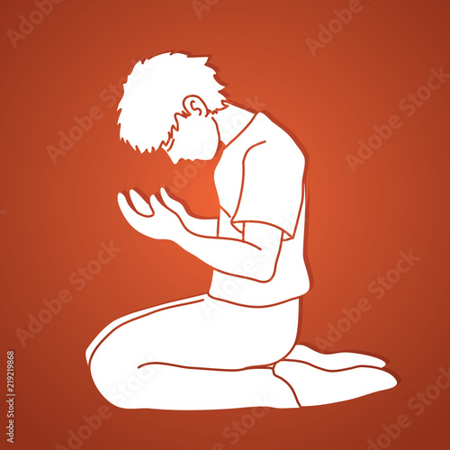 Praise God, Prayer, Christian praying, Thank you GOD graphic vector
