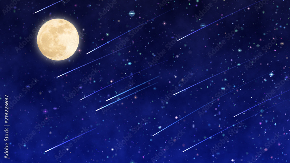 Starrysky Shootingstar 星空 流れ星 流星 月 Stock イラスト Adobe Stock Starrysky Shootingstar 星空 流れ星 流星 月 Stock イラスト Adobe Stock