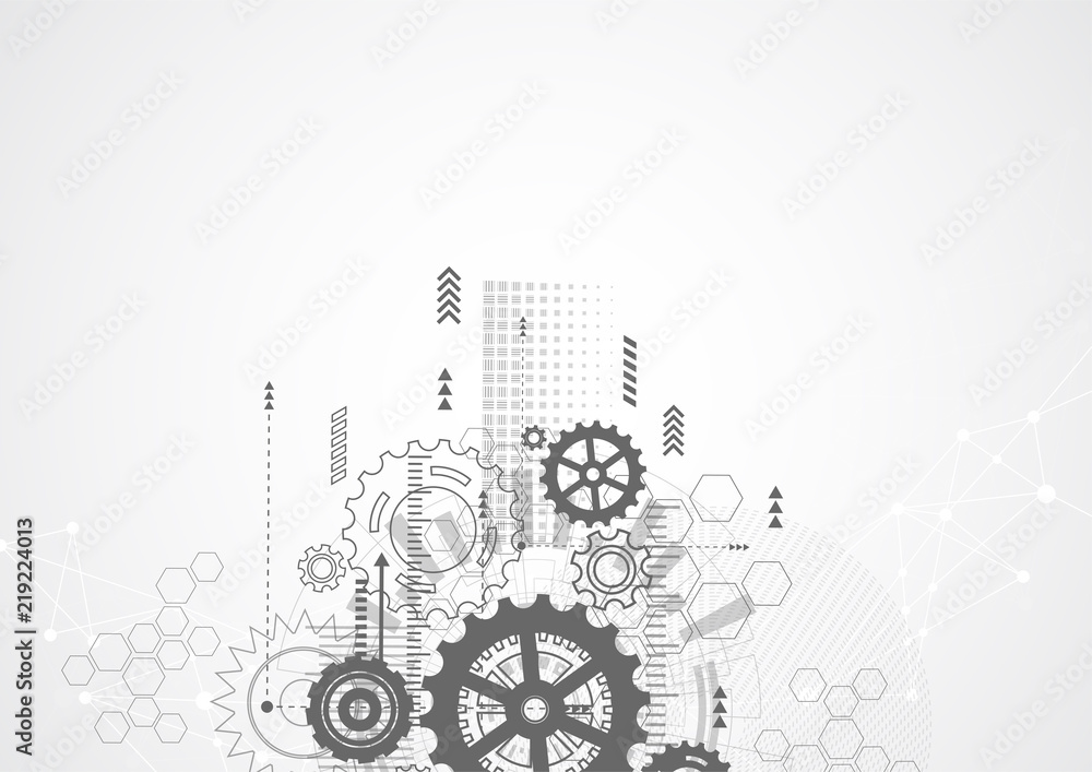 Abstract technology communication design innovation concept background. Vector illustration