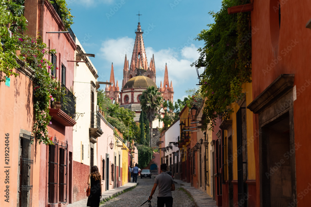 Naklejka premium San Miguel de Allende to spokojne miasto w Meksyku