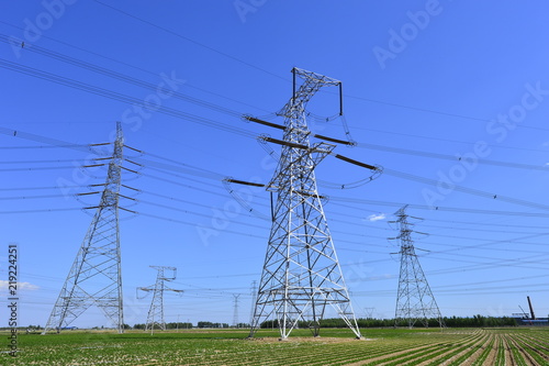 Wallpaper Mural The power supply facilities of contour in the evening Torontodigital.ca