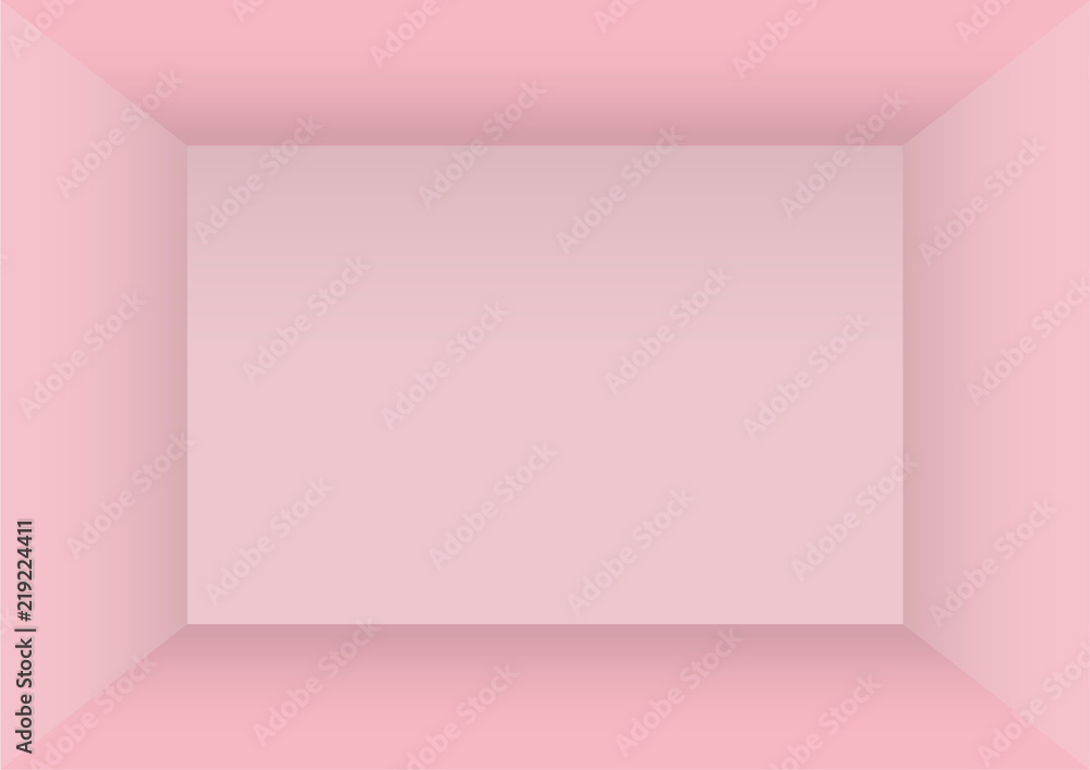 Empty room in pastel pink color studio room background Empty room in pastel pink color studio room background