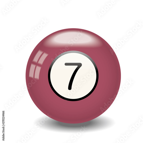 ビリヤードの玉 カラーボール 7番 エンジ色 Billiards Ball Stock Vector Adobe Stock ビリヤードの玉 カラーボール 7番 エンジ色 Billiards Ball Stock Vector Adobe Stock