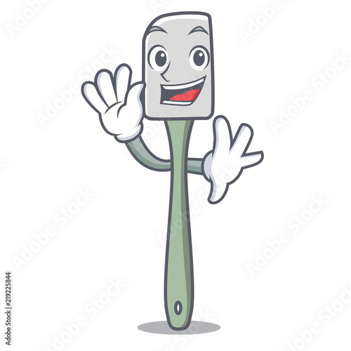 Waving silicone spatula kitchen utensils character cartoon