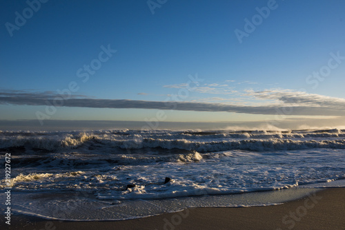 Amagansett Hamptons, ny summer beach at the end of a day