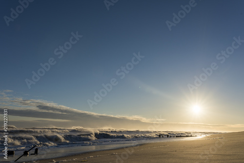 Amagansett Hamptons, ny summer beach at the end of a day