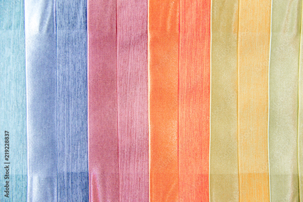 Fototapeta premium Rolls of fabric and textiles in a shop or store
