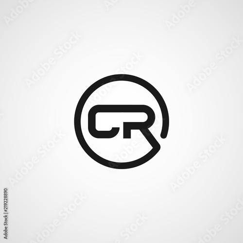 Initial Letter CR Logo Template Design