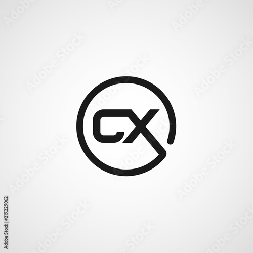 Initial Letter CX Logo Template Design