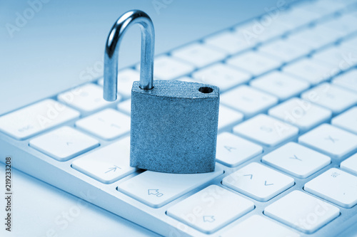 Wallpaper Mural Ein Vorhängeschloss und ein Computer Torontodigital.ca