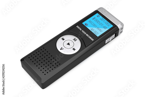 Foto Journalist Digital Voice Recorder or Dictaphone. 3d Rendering