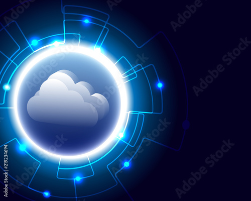Cloud server computing business Transaction bigdata storage new technology concept. vector illustration eps10.