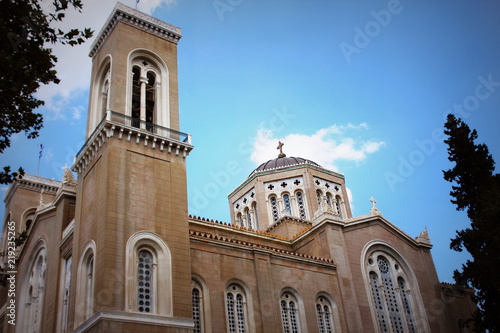 Main christian orthodox Metropolitan Cathedral of whole Greece in Athens