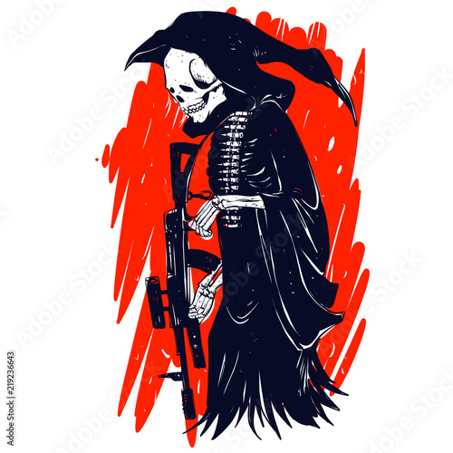 Military skeleton - grim soldier - gothic reaper 