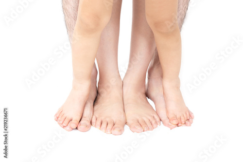 家族の脚のボディーパーツ,健康幸せ家族親子イメージ