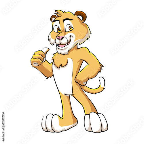 Mountain Lion vector cartoon illustration