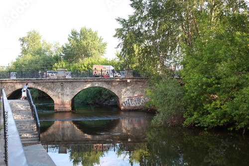 The old bridge over the Iset river in Yekaterinburg