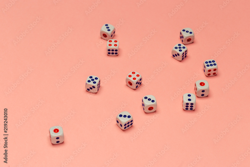 risk concept - playing dice risk concept - playing dice