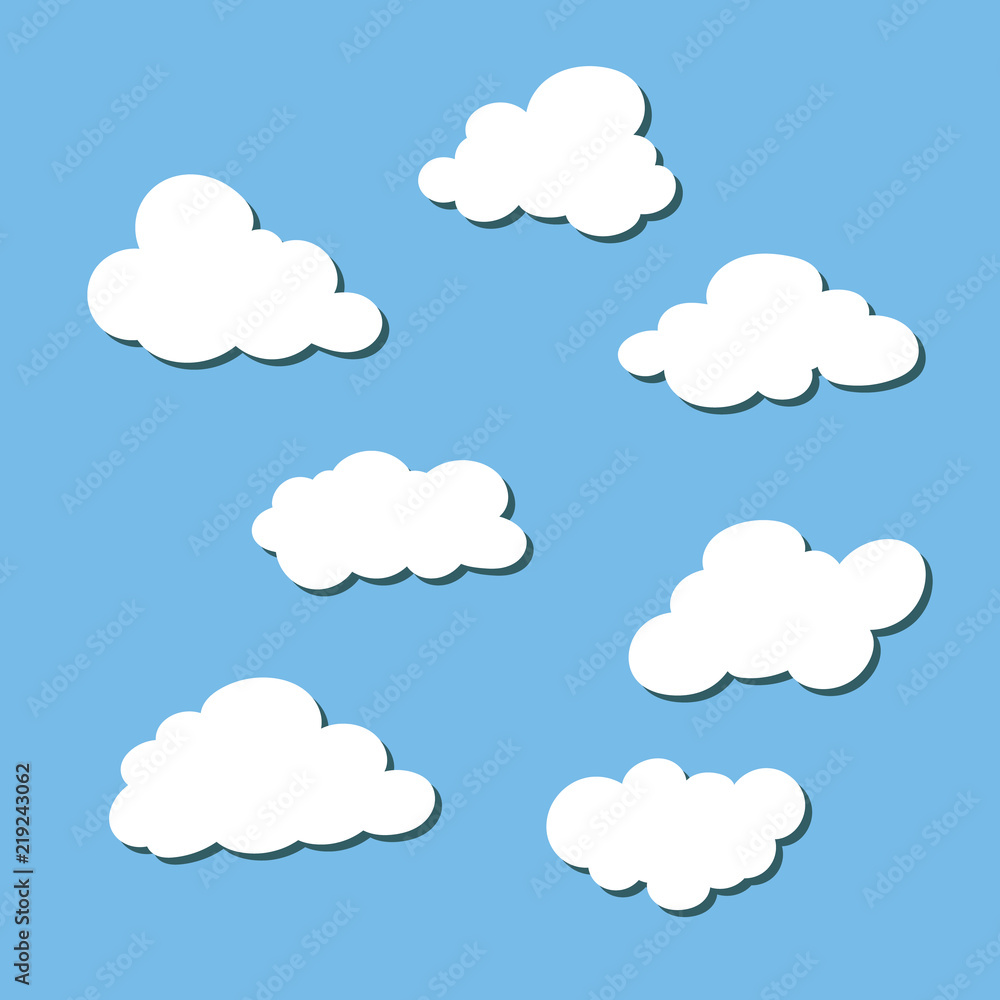 Cloud icon set Cloud icon set