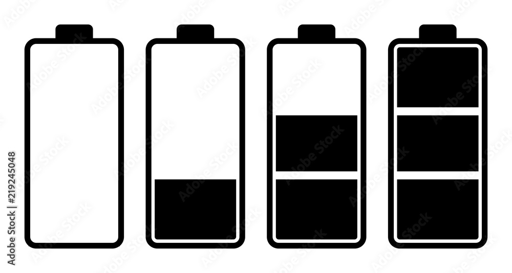 Set of battery charge level indicator Set of battery charge level indicator