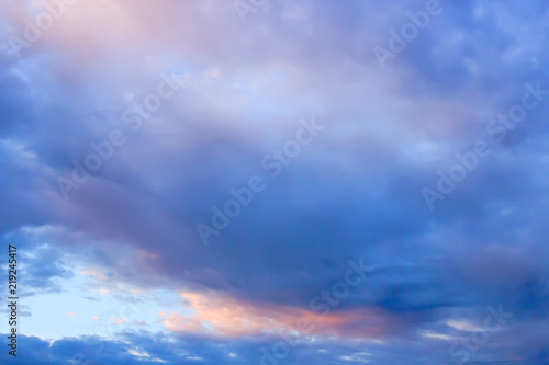 Dramatic sunset and sunrise, the dark sky.