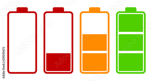 Set of battery charge level indicator