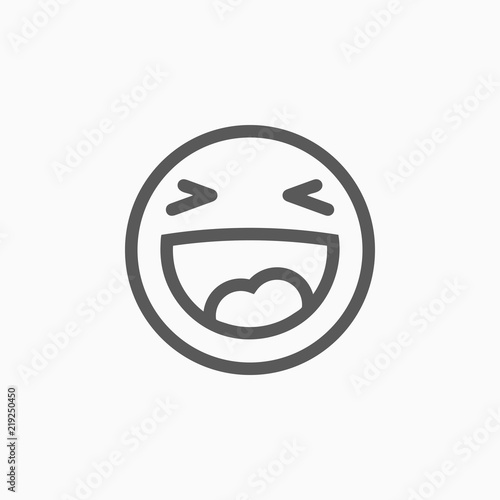 smile icon, laugh vector