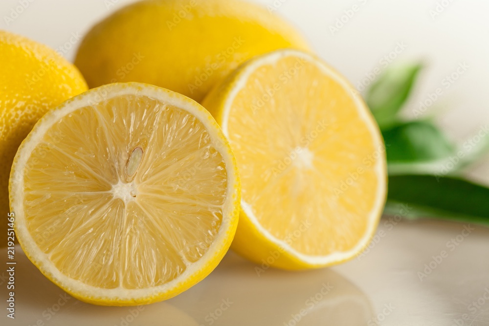 Yellow fresh lemon