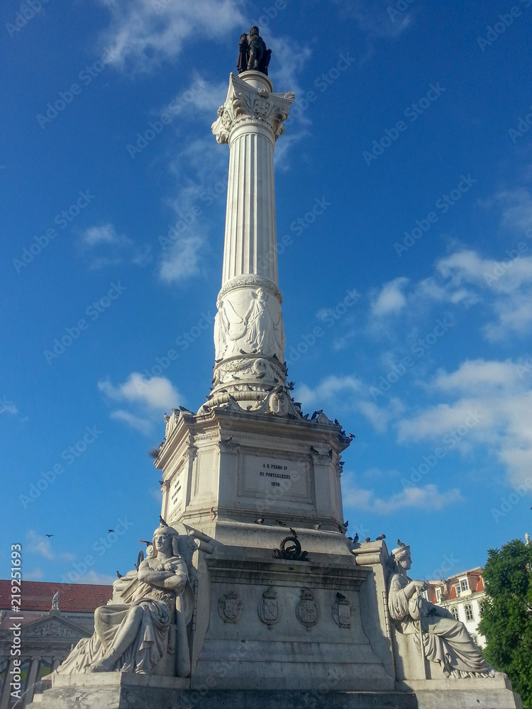 Old memorial in the heart of lisbon