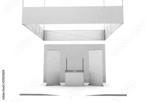 exhibition stand with hanging truss