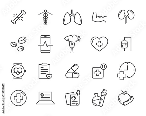 set of health icons
