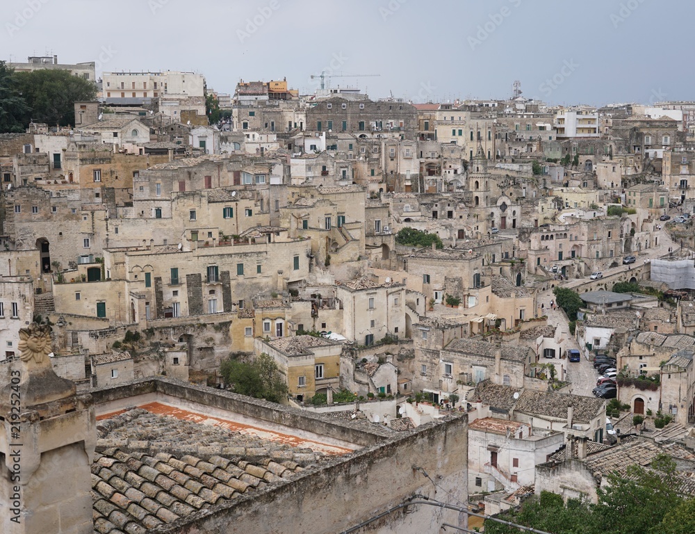 Ancient town of Matera, Basilicata, Italy. Its historical center 