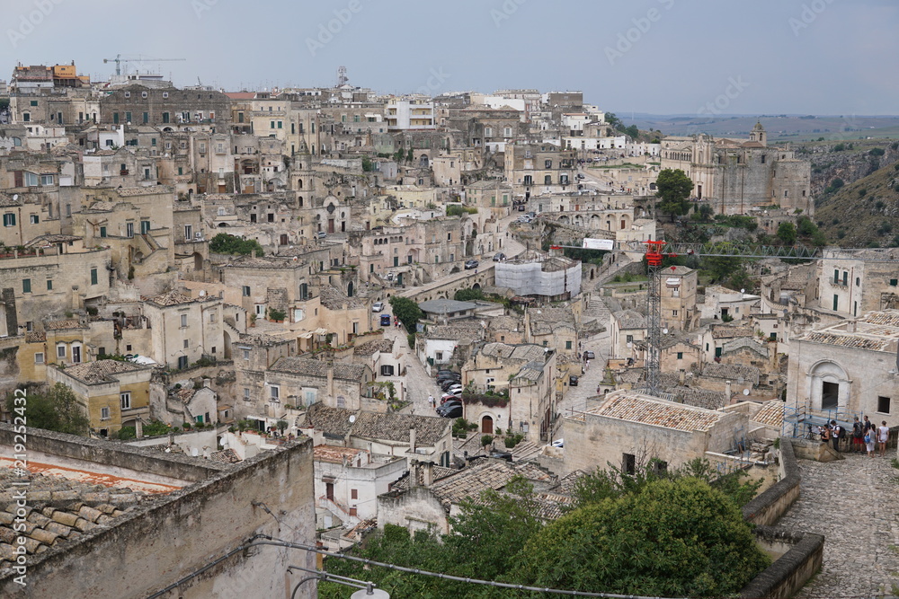 Ancient town of Matera, Basilicata, Italy. Its historical center 