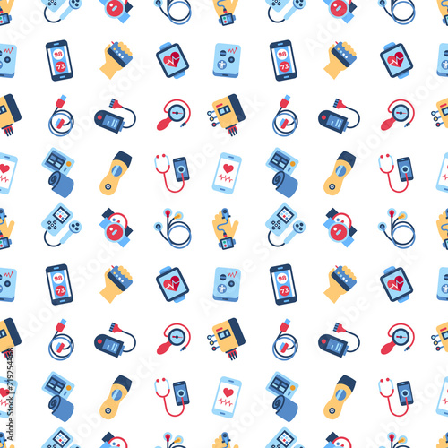 Digital vector health sensor icons set