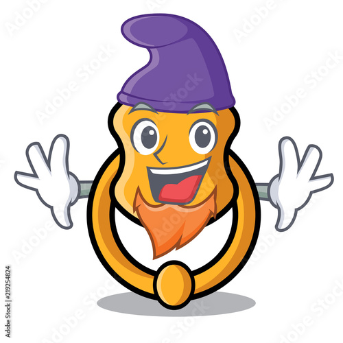 Elf door knocker isolated on character cartoon