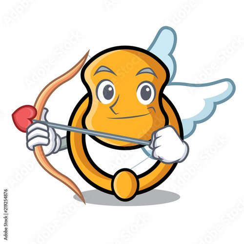 Cupid door knocker isolated on character cartoon