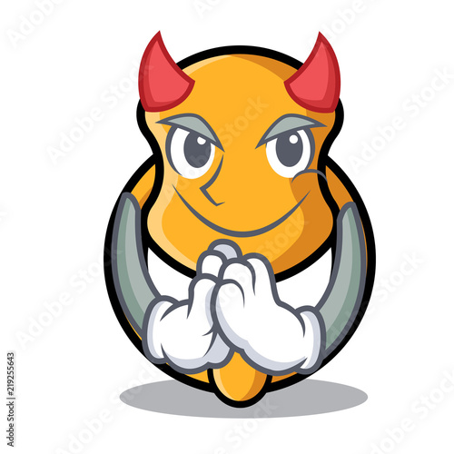 Devil elegant fashion door knocker mascot cartoon
